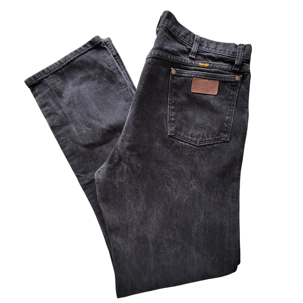 Wrangler Jeans Men 38x36 Black‎ Premium Performance Cowboy Cut Regular Fit 47MWZ